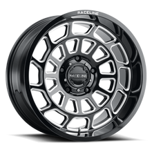 Load image into Gallery viewer, Raceline 955M Warp 20x10in / 5x127 BP / -19mm Offset / 78.1mm Bore - Satin Black &amp; Milled Wheel