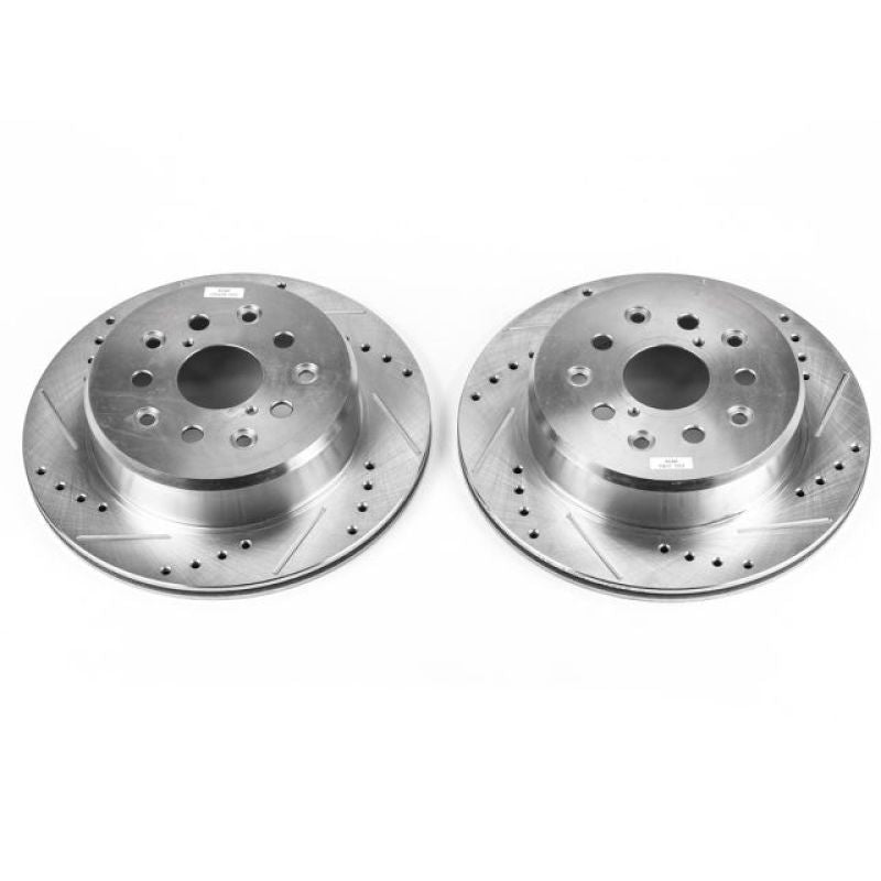 Power Stop 93-97 Lexus GS300 Rear Evolution Drilled & Slotted Rotors - Pair