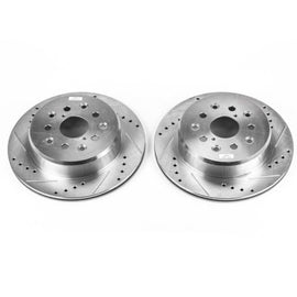 Power Stop 93-97 Lexus GS300 Rear Evolution Drilled & Slotted Rotors - Pair