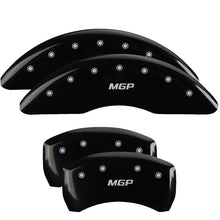 Load image into Gallery viewer, MGP 4 Caliper Covers Engraved Front &amp; Rear Circle K/Kia Black finish silver ch