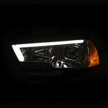 Load image into Gallery viewer, ANZO 11-14 Dodge Charger Projector Headlights w/ Plank Style Design Chrome w/ Amber