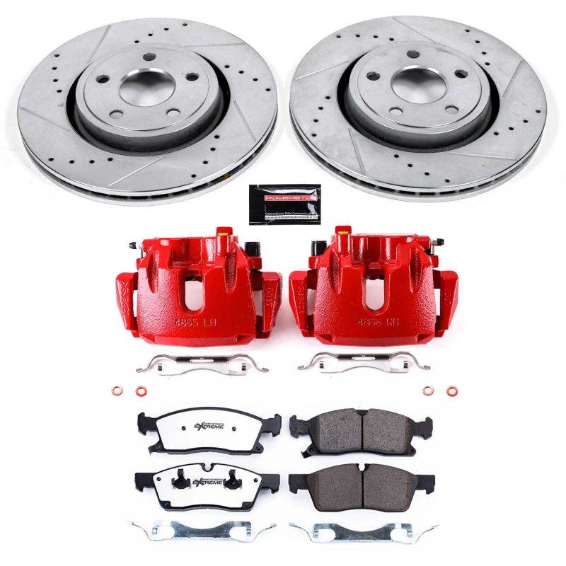 Power Stop 11-12 Jeep Gr& Cherokee Front Z36 Truck & Tow Kit w/Cals