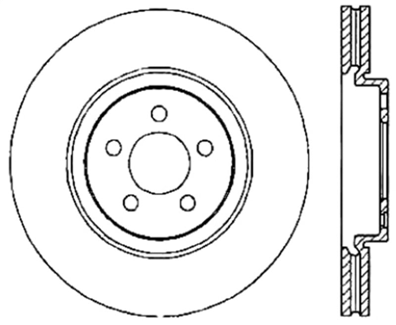 Stoptech 13 Ford Focus ST Front Premium High Carbon Cryo Brake Rotor