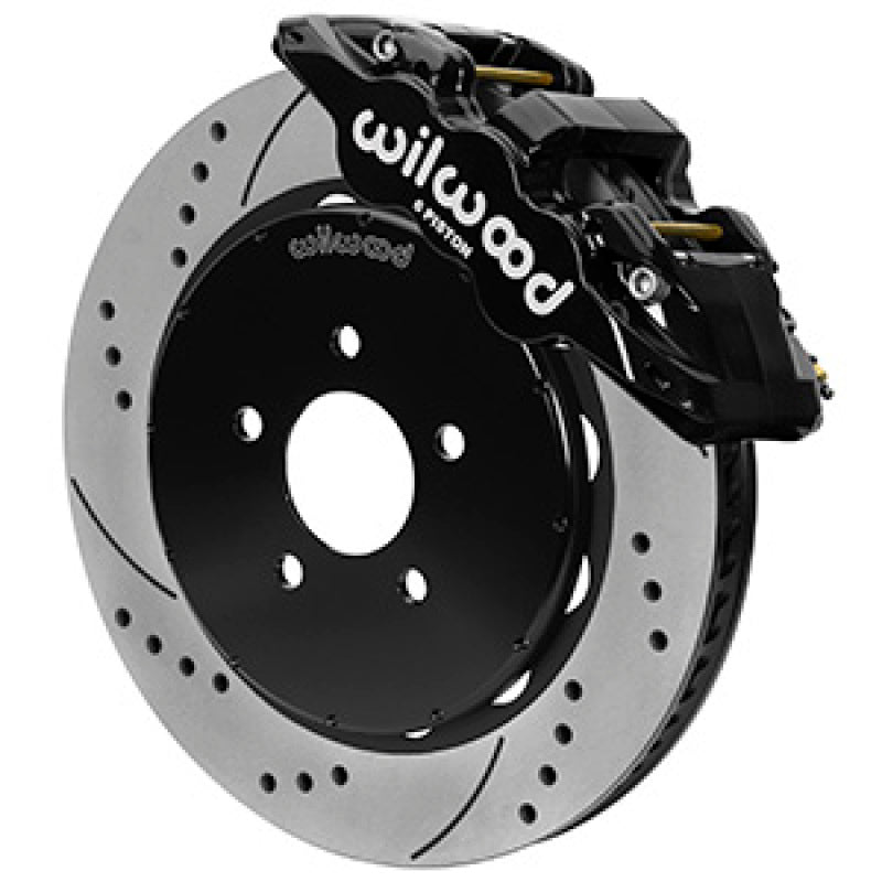 Wilwood Aero6R Front Big Brake Kit 14in Slotted Black Powder Coat 94-04 Ford Mustang SN95