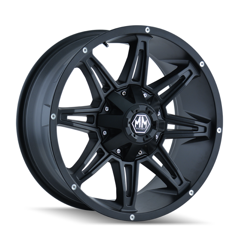 Mayhem 8090 Rampage 22x9.5 / 8x165.1 BP / -6mm Offset / 130.8mm Hub Matte Black Wheel