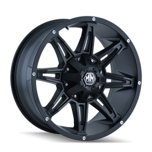 Load image into Gallery viewer, Mayhem 8090 Rampage 22x9.5 / 8x165.1 BP / -6mm Offset / 130.8mm Hub Matte Black Wheel