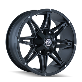 Mayhem 8090 Rampage 20x9 / 8x180 BP / 18mm Offset / 124.1mm Hub Matte Black Wheel