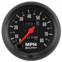 Load image into Gallery viewer, Autometer Z Series 3-3/8in Mechanical 0-80mph Speedometer Gauge