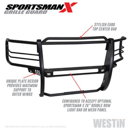 Westin 16-18 Chevy Silverado 1500 Sportsman X Grille Guard - Textured Black - GTR Auto