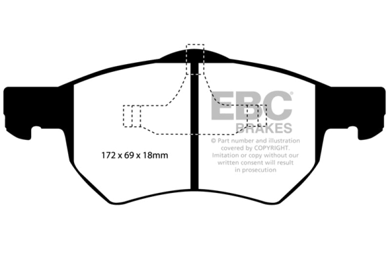 EBC 02+ Chrysler Grand Voyager (European Made) Yellowstuff Front Brake Pads