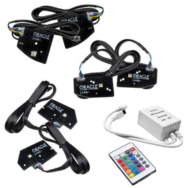 Oracle 19-21 RAM 1500 Headlight DRL Kit Projector LED - RGBW+A w/ Simple Controller