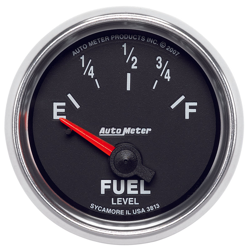 Autometer GS 52mm 0-90 ohms Short Sweep Electronic Fuel Level GM Gauge