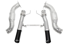 Load image into Gallery viewer, SOUL 2017+ McLaren 720S 3.5in Sport Exhaust Package (200 Cell Cats) - Strght Cut Black Ceramic Tips