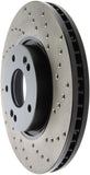 StopTech 11-13 Kia Optima / 13-14 Hyundai Veloster Turbo Front Left Drilled Sport Brake Rotor