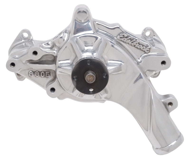 Edelbrock Water Pump High Performance Ford 1965-76 FE V8 Engines Standard Length Polished Finish