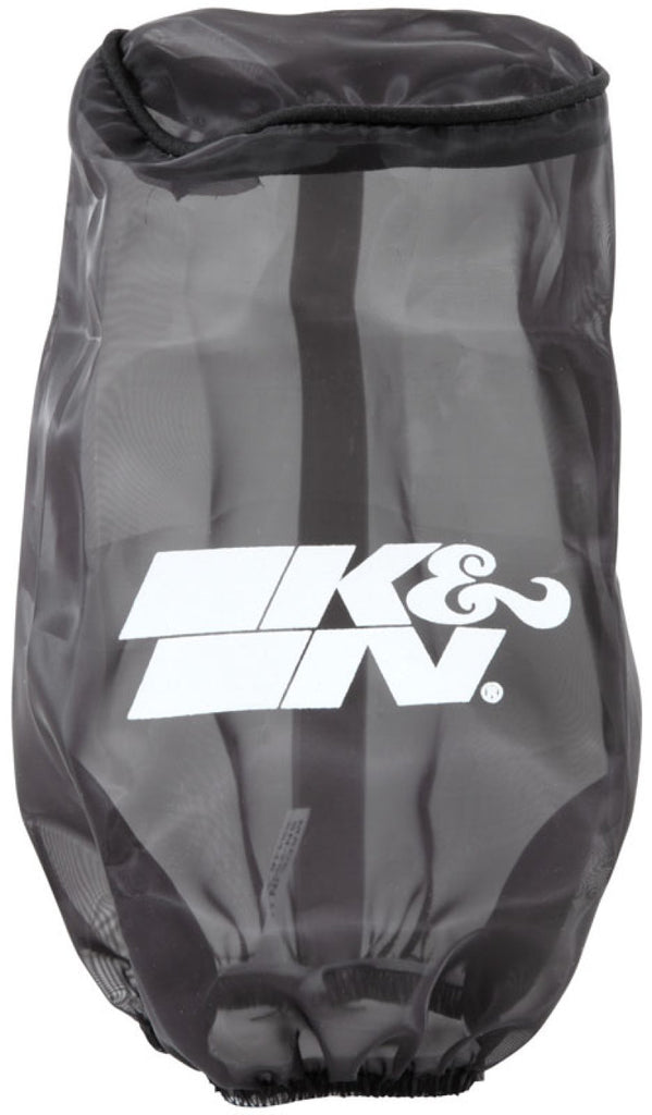 K&N Filter Wrap Drycharger Oval Tapered Black - 3.25in Base I/S Width x 2.5in Top I/S Width x 7in H - GTR Auto