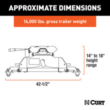 Load image into Gallery viewer, Curt A16 5th Wheel Hitch w/Ram Puck System Legs