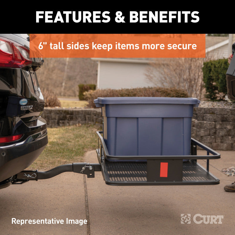 Curt 60in x 20in Basket-Style Cargo Carrier (Fixed 2in Shank)