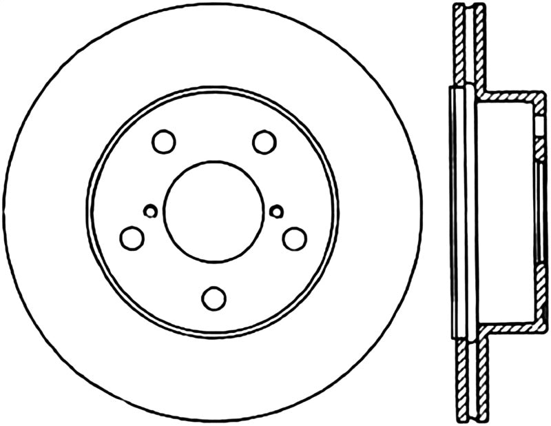 StopTech Power Slot 04 STi (5x100) Rear Left Cryo Rotor