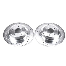 Power Stop 10-16 Hyundai Genesis Coupe Rear Evolution Drilled & Slotted Rotors - Pair
