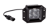 Body Armor 4x4 Cube LED Lights Flush Mount Pair Spot Beam with Wiring Harness