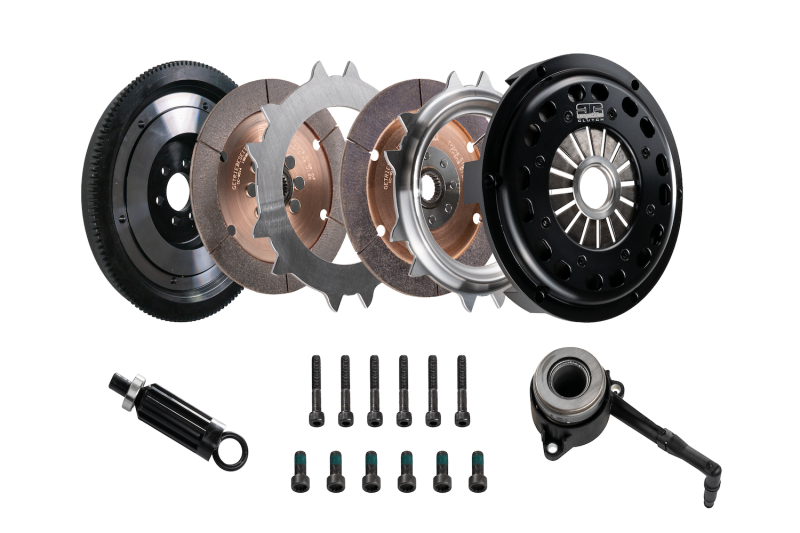 DKM Clutch VW/Audi 2.0L FSI (6 Bolt) Ceramic Twin Disc MR Clutch w/Flywheel (650 ft/lbs Torque)