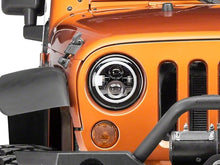 Load image into Gallery viewer, Raxiom 97-18 Jeep Wrangler TJ/JK Axial Halo Headlights w/ DRL Amber Signals- Blk Hsng (Clear Lens)