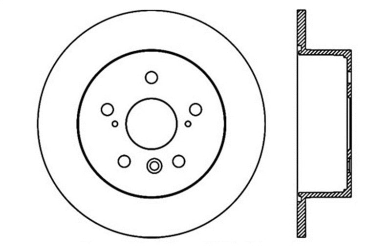 StopTech 07-09 Lexus ES 250/ES 300/ ES330/ES350 SportStop Slotted & Drilled Left Rear Rotor