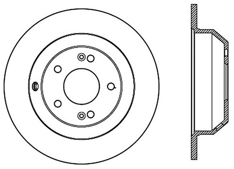 StopTech Power Slot 2011-2015 Kia Sorento Rear Right Slotted Rotor