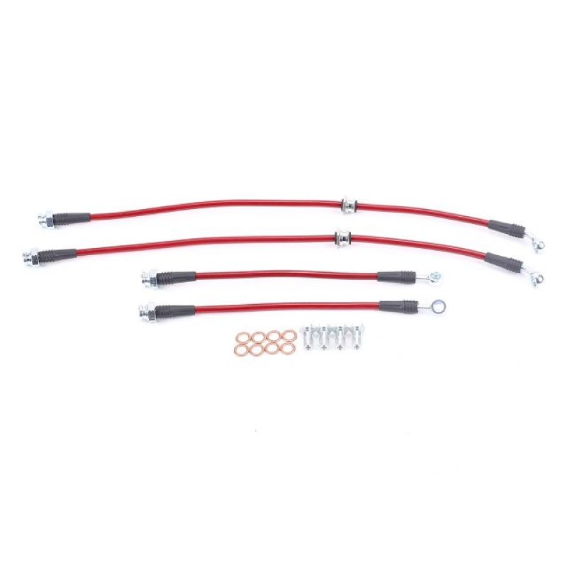 Power Stop 96-98 Nissan 240SX Front & Rear SS Braided Brake Hose Kit