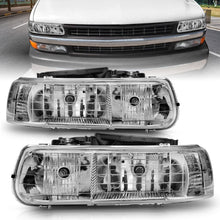 Load image into Gallery viewer, ANZO 1999-2002 Chevrolet Silverado 1500 Crystal Headlights Chrome