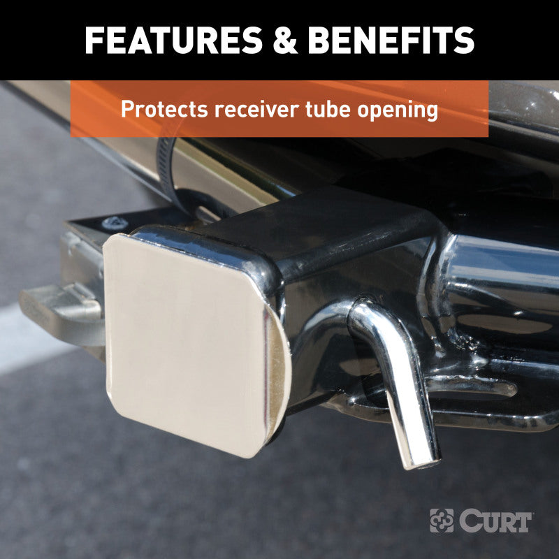 Curt 2in Chrome Steel Hitch Tube Cover