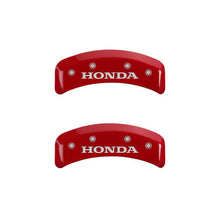 Load image into Gallery viewer, MGP 4 Caliper Covers Engraved Front &amp; Rear Honda Yellow finish black ch