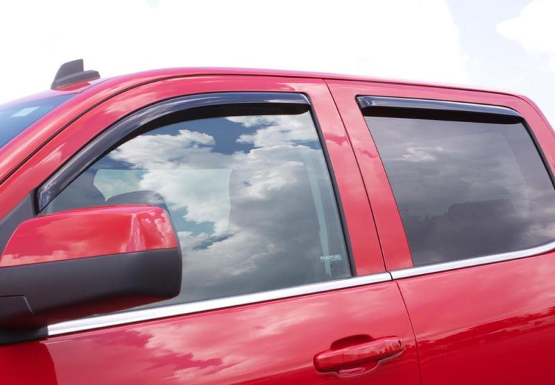 AVS 04-12 Chevy Colorado Crew Cab Ventvisor In-Channel Front & Rear Window Deflectors 4pc - Smoke - GTR Auto