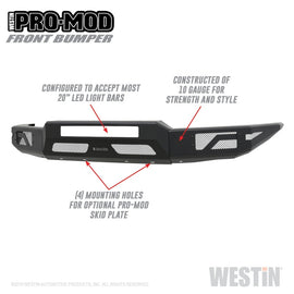 Westin 15-20 Chevrolet Colorado Pro-Mod Front Bumper - Textured Black