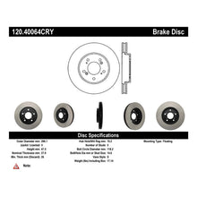 Load image into Gallery viewer, Stoptech 05-10 Honda Odyssey Front Cryo Rotor