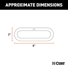 Load image into Gallery viewer, Curt Raw Steel Weld-On Safety Chain Loop (10000lbs Capacity)