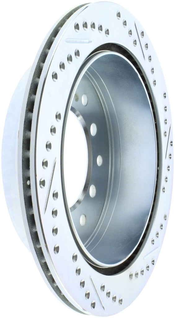 StopTech 10-19 Lexus GX / Toyota 4Runner Select Sport Slotted & Drilled Rear Right Rotor