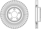 StopTech 15-17 Ford Mustang Sport Slotted & Drilled Front Right Rotor
