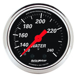 Autometer Designer Black 2 1/16in 120-240 Deg F Mechanical Water Temp Gauge