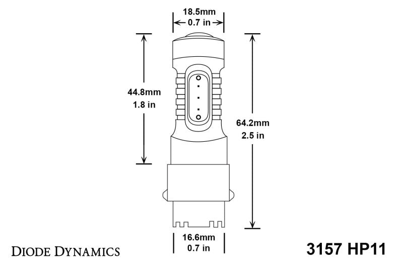 Diode Dynamics 3157 LED Bulb HP11 LED - Red (Pair)