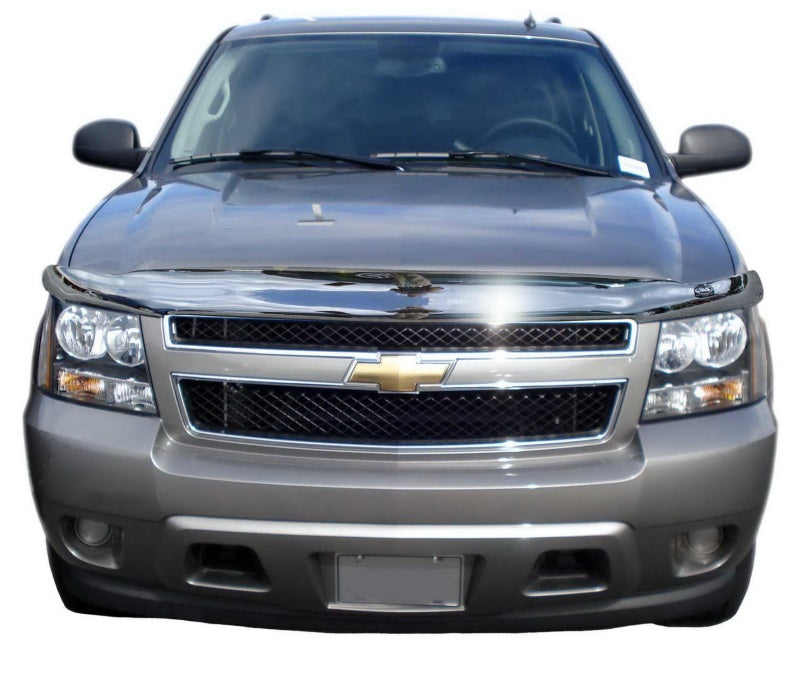 AVS 07-13 Chevy Avalanche High Profile Hood Shield - Chrome