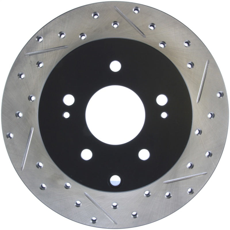 StopTech 06-09 Mitsubishi Eclipse (Exc Turbo) Slotted & Drilled Left Rear Rotor