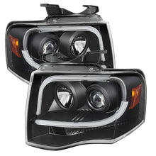 Load image into Gallery viewer, Spyder Ford Expedition 07-13 Projector Headlights Light Tube DRL Blk PRO-YD-FE07-LTDRL-BK