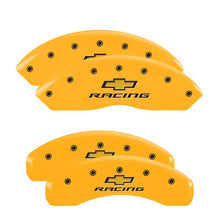 Load image into Gallery viewer, MGP 4 Caliper Covers Engraved Front &amp; Rear MGP Yellow finish black ch