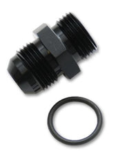 Load image into Gallery viewer, Vibrant -3AN Male Flare to -4 ORB Male Straight Adapter w/O-Ring - Anodized Black