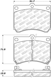 StopTech Street Touring 91-03 Ford Escort ZX2 / 92-95 Mazda MX-3 Front Brake Pads