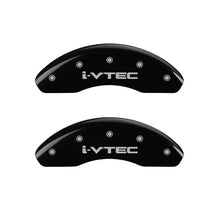 Load image into Gallery viewer, MGP 4 Caliper Covers Engraved Front &amp; Rear i-Vtec Black finish silver ch