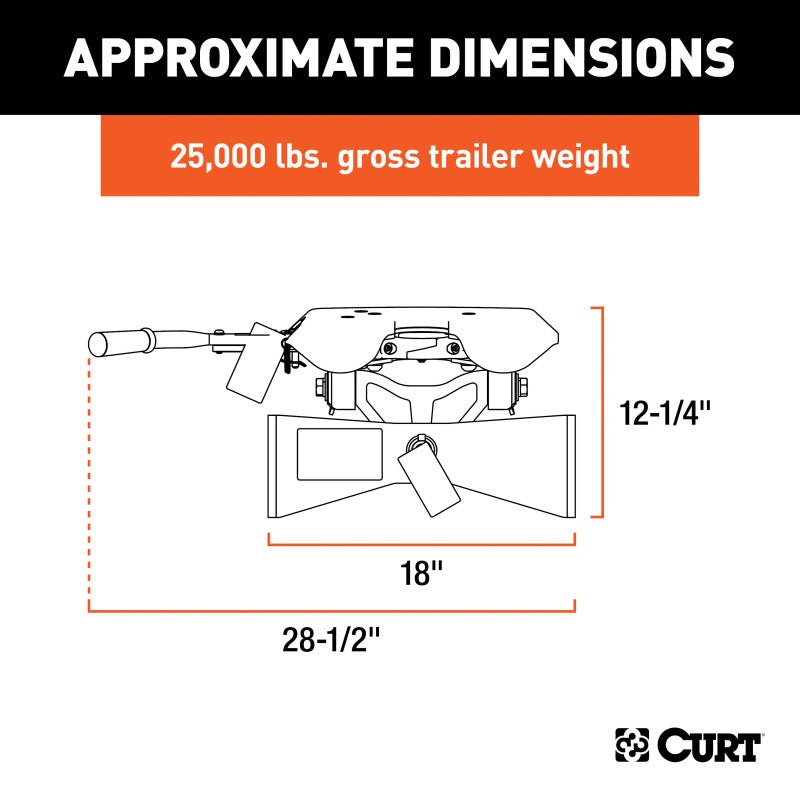 Curt A25 5th Wheel Hitch Head