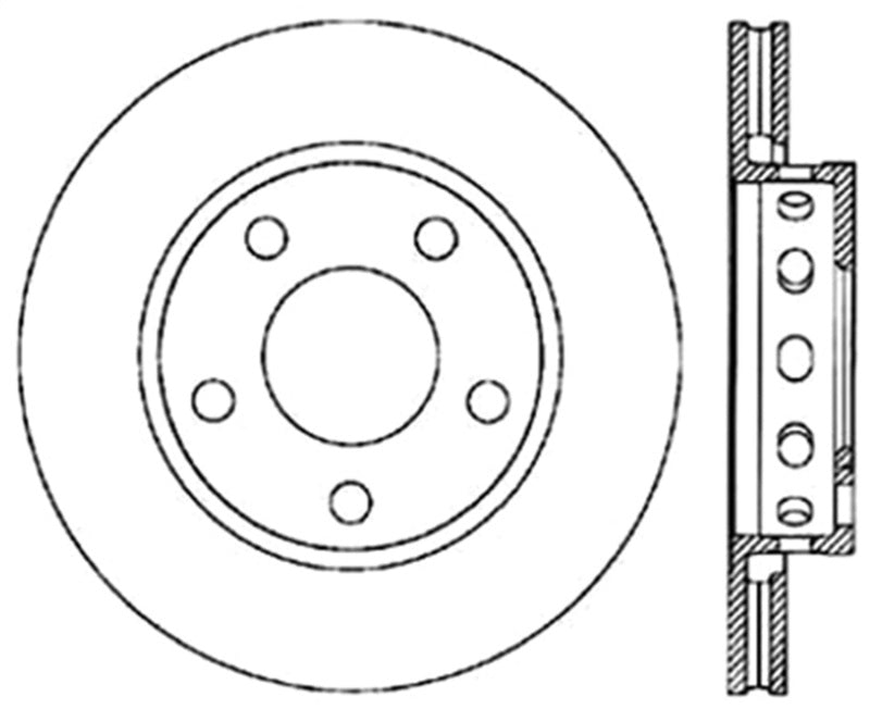 StopTech 2/99-02 Audi S4 Drilled Left Rear Rotor